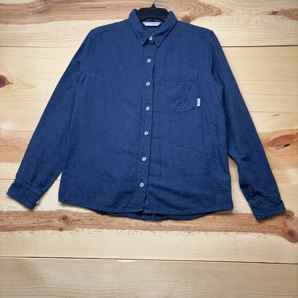 Stio Shirt Womens Small Blue Dovetail Flannel Button Up Long Sleeve Outdoors - Picture 5 of 12